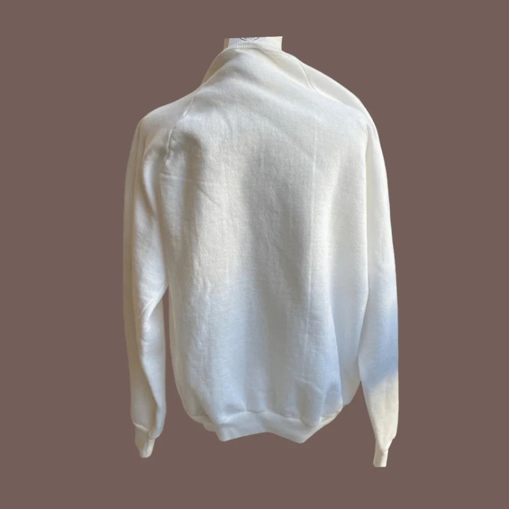 Jerzees Graphic Sweater | White Melville Society 1991 | Size L | Vintage